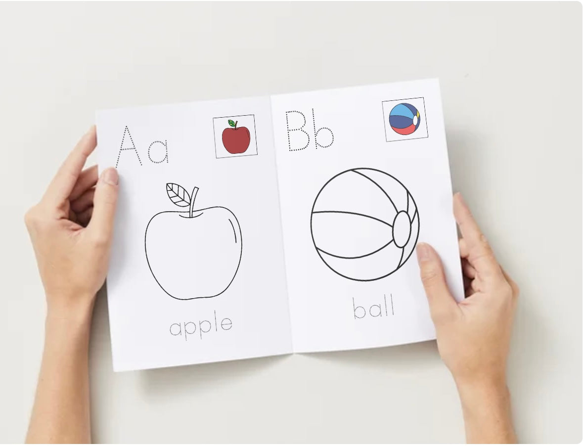 Alphabets Tracing and Coloring Book (A4 Size)