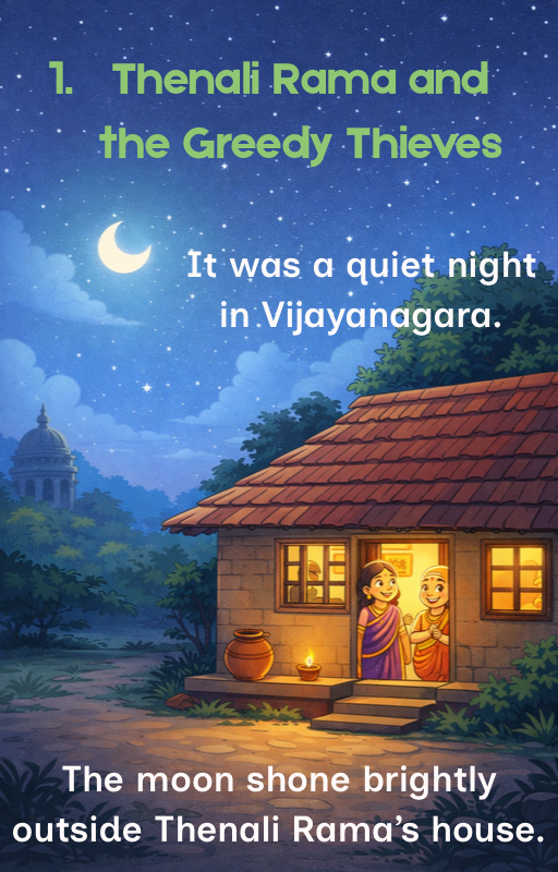 Thenali Rama Stories – Set of 5 Illustrated Moral Stories for Kids